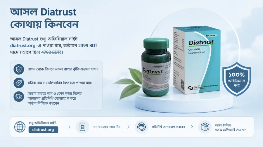 অফিসিয়াল সাইটে আসল Diatrust ক্যাপসুল